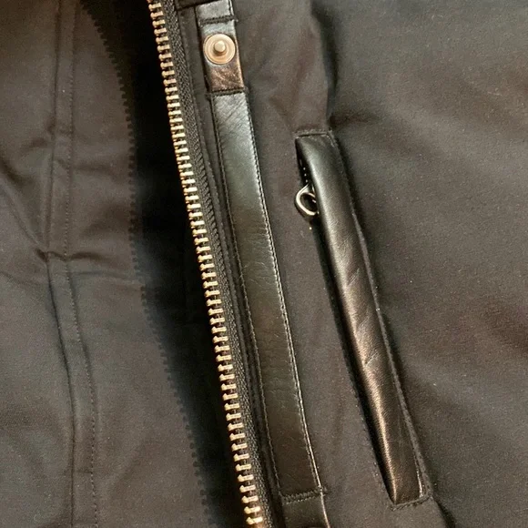 Mackage black parka luxurious down water-repellent rain windproof mid-length - Picture 8 of 15